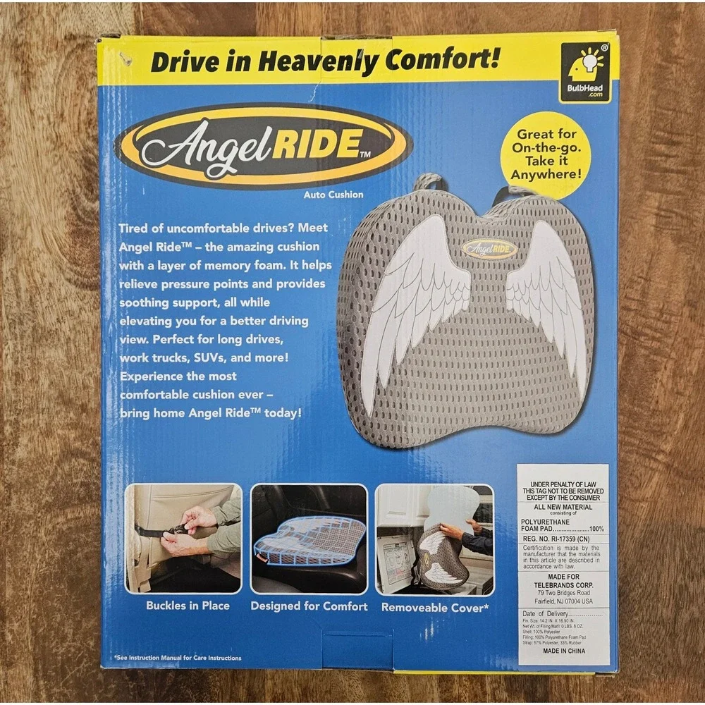 Angel Ride Auto Cushion Memory Foam Seat Chair Pad Ergonomic Support Pillow